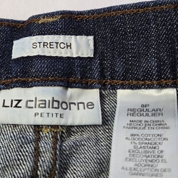 Liz Claiborne Women's SZ 8 Petite Jeans Stretch Boot Cut 5-Pocket - Picture 6 of 6